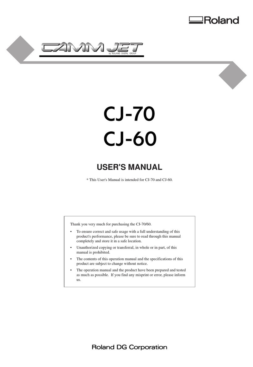Roland CAMM JET CJ-70 User manual