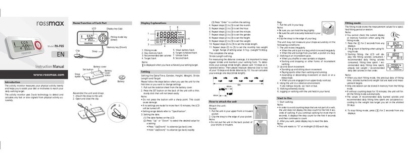 Rossmax PA-F65 User manual