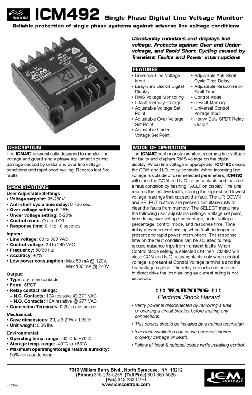 ICM Controls ICM492 User manual