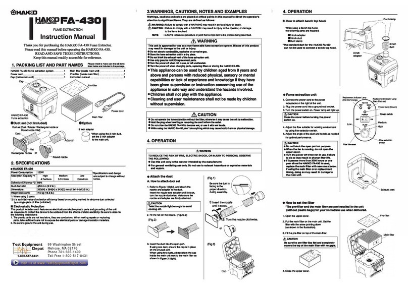 Hakko Electronics FA-430 instruction manual