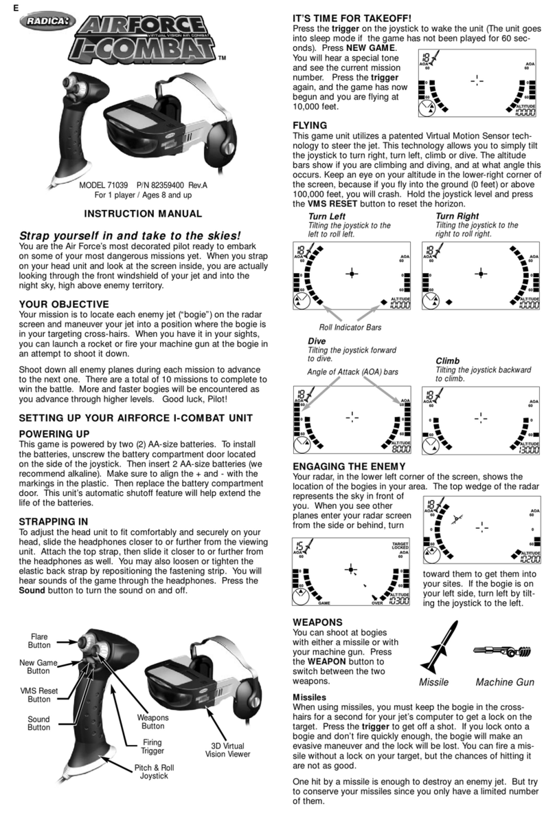Radica Games Air Force I-COMBAT 71039 instruction manual