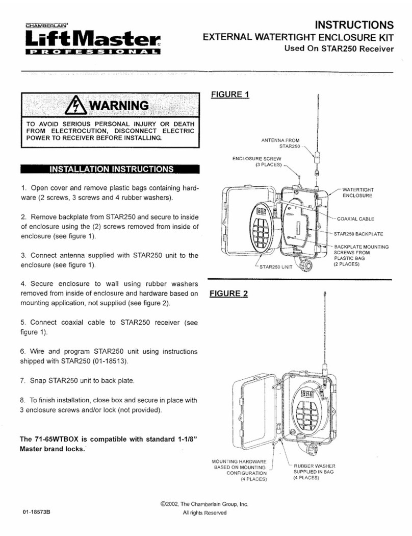 Chamberlain LiftMaster Star250 installation instructions