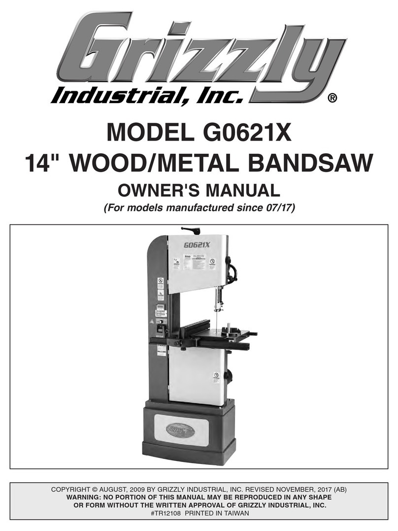 Grizzly G0621X owner's manual