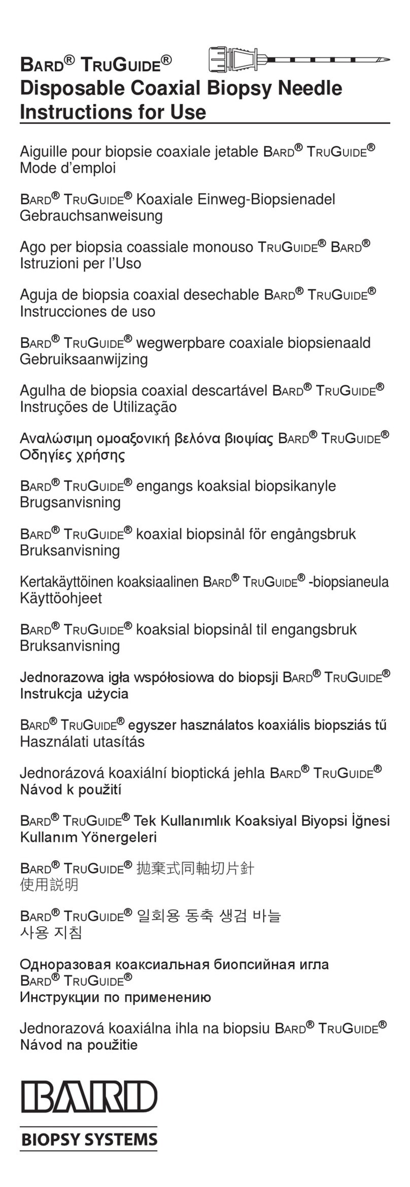 Bard TRUGUIDE User manual