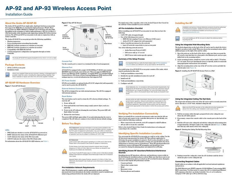 Aruba AP-92 User manual