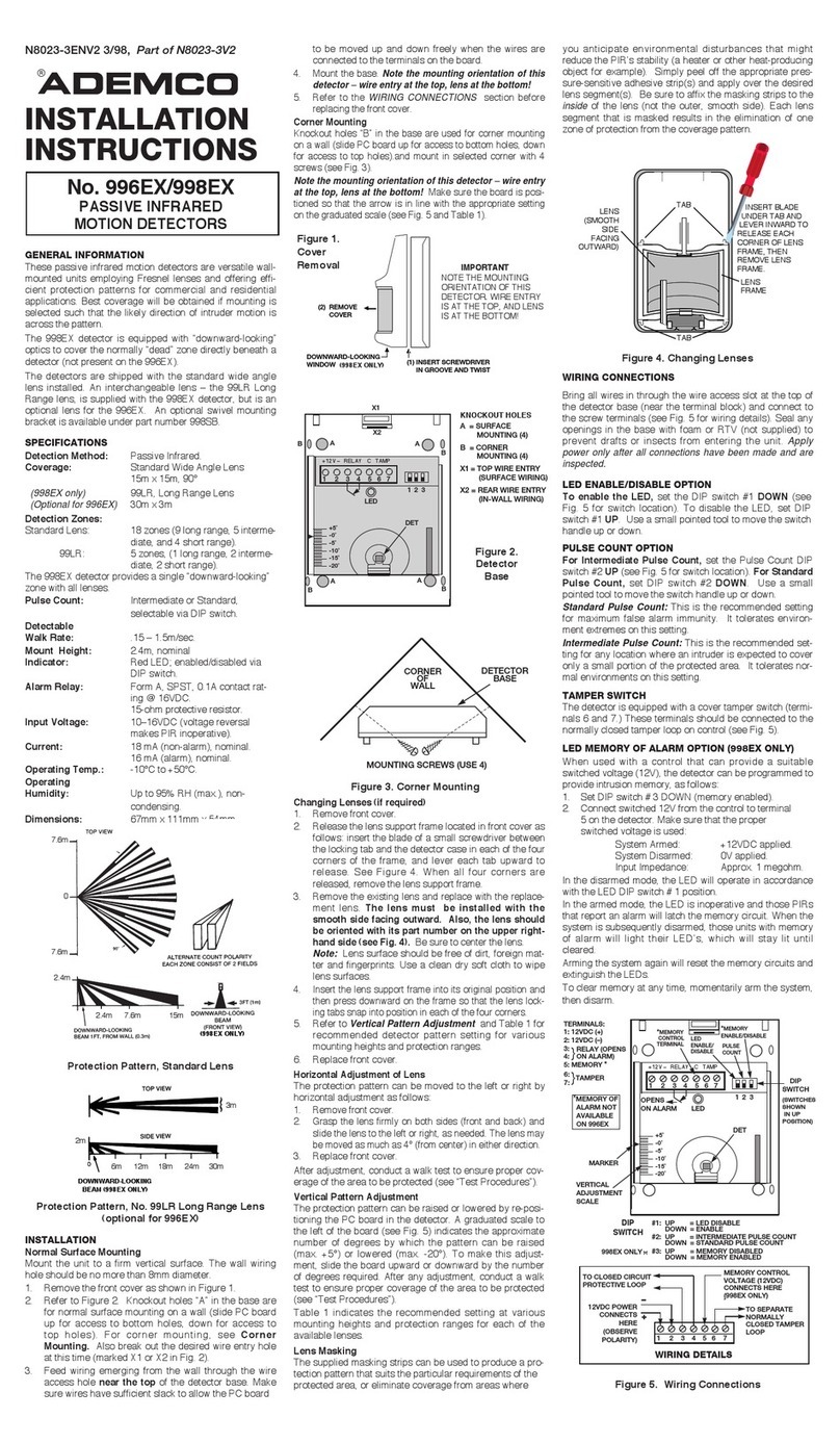 ADEMCO 996EX installation instructions