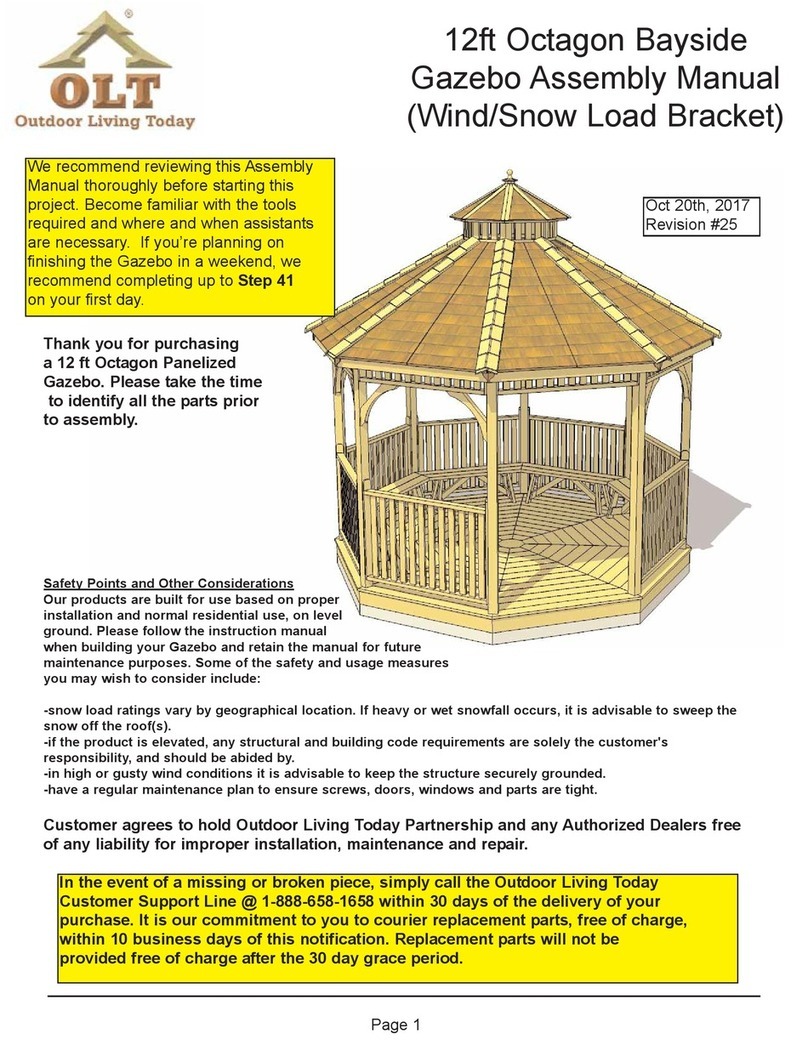OLT 12ft Octagon Bayside Assembly manual