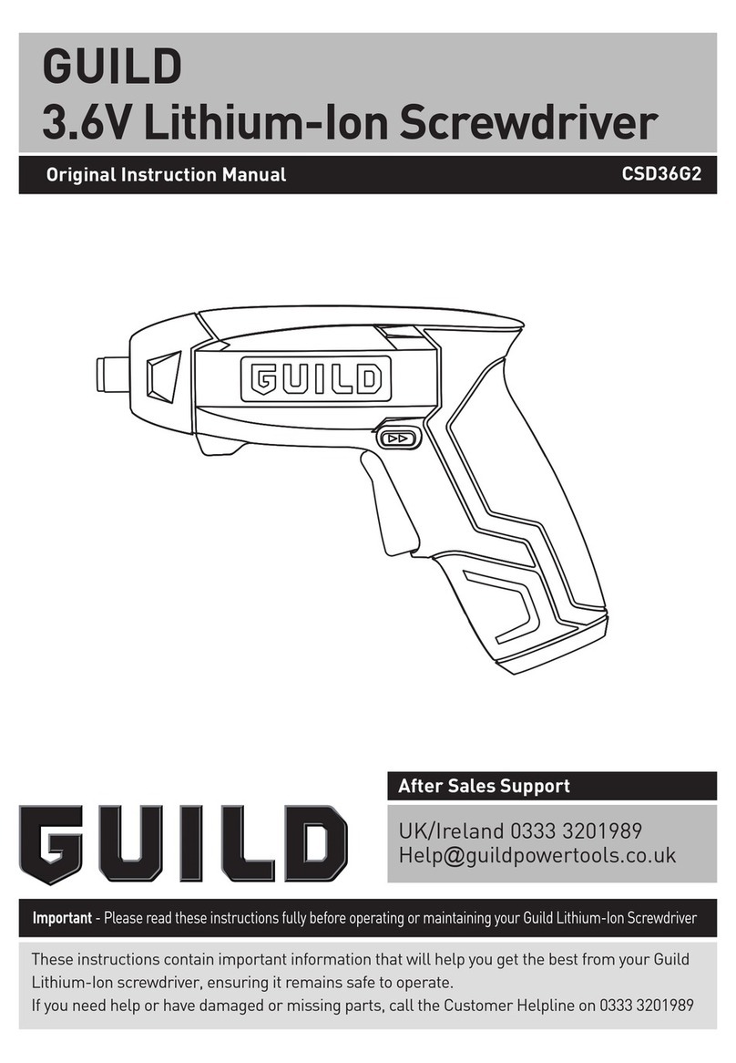 Guild CSD36G2 Original instruction manual Guild CSD36G2 Original instruction manual