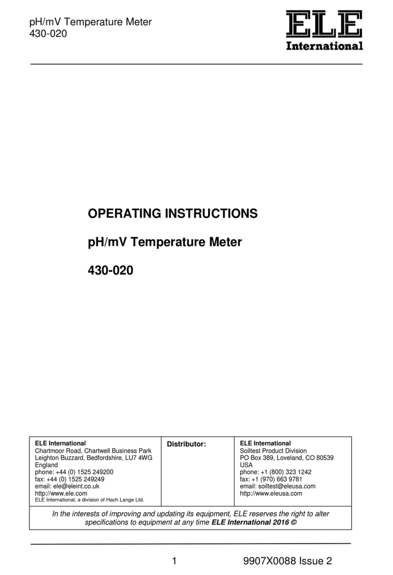 Ele 430-020 operating instructions
