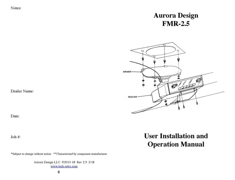 Aurora Design FMR-2.5 User's installation and operation manual
