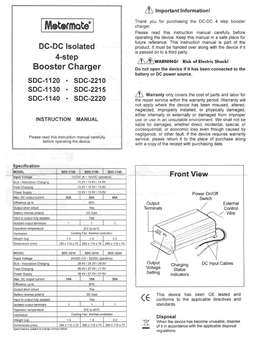 Motormate SDC-1120 instruction manual