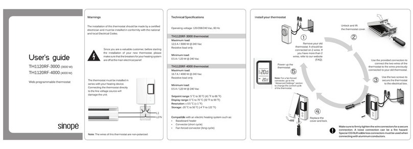 Sinope TH1120RF-4000 user guide
