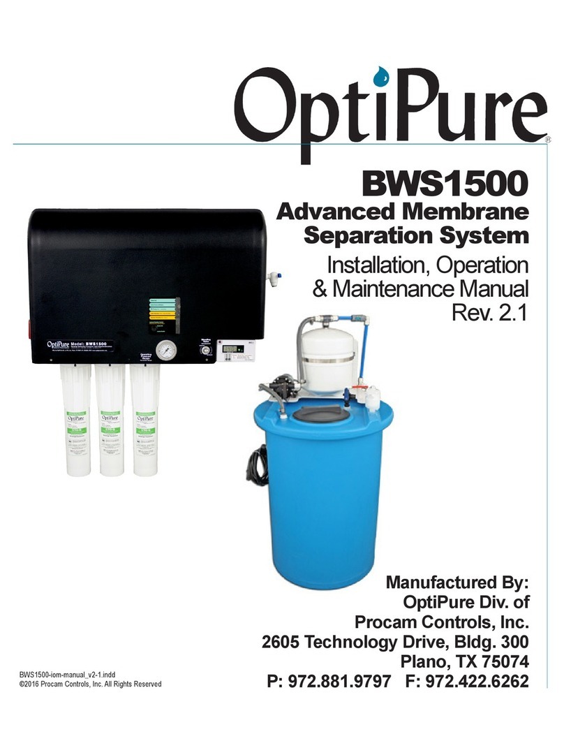 OptiPure BWS1500 Installation, operation & maintenance manual OptiPure BWS1500 Installation, operation & maintenance manual