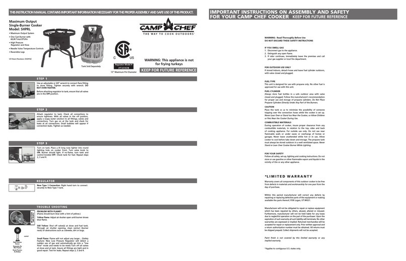 Camp Chef SHPRL User manual