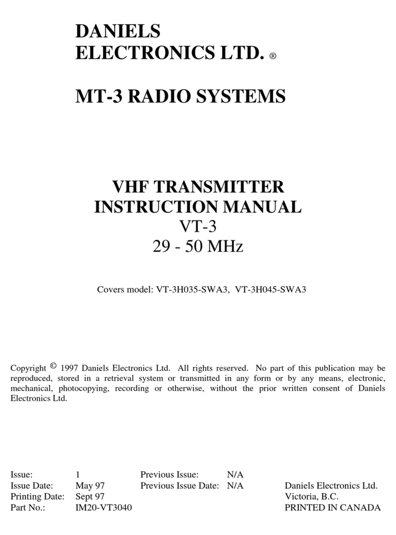 Daniels VT-3H040 instruction manual