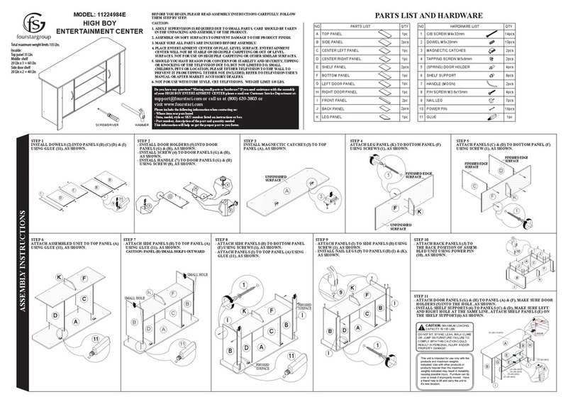 FourStar 11224984E Assembly manual FourStar 11224984E Assembly manual