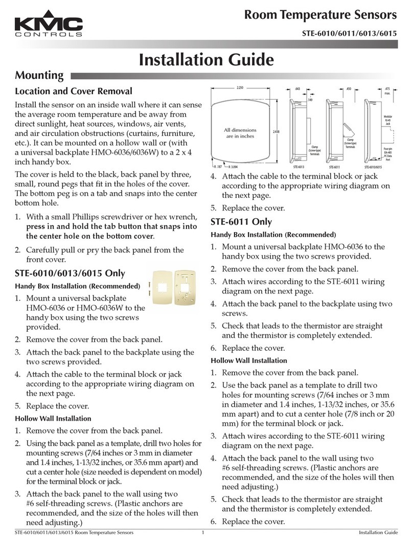 KMC Controls STE-6010 User manual