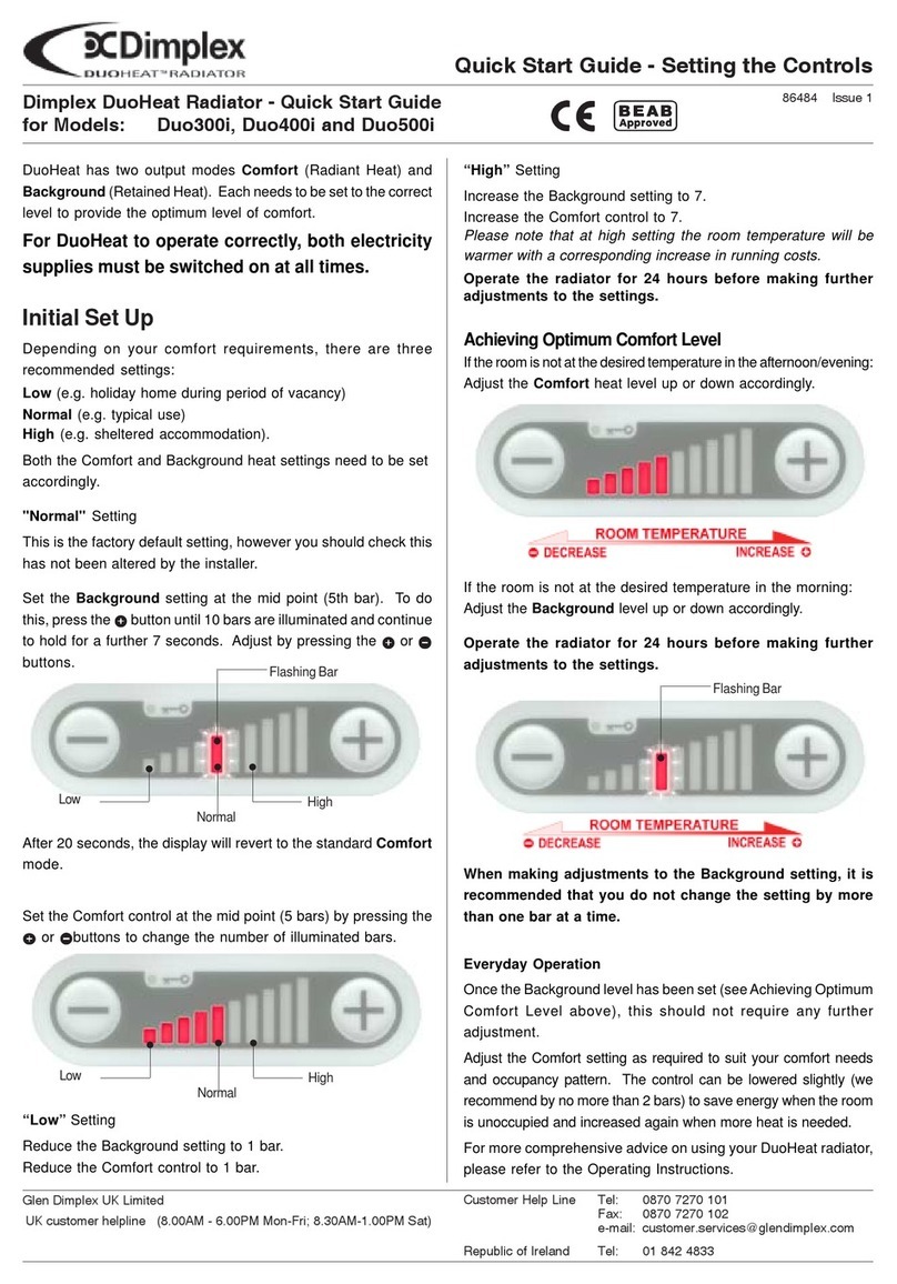 Dimplex Duo300i quick start guide