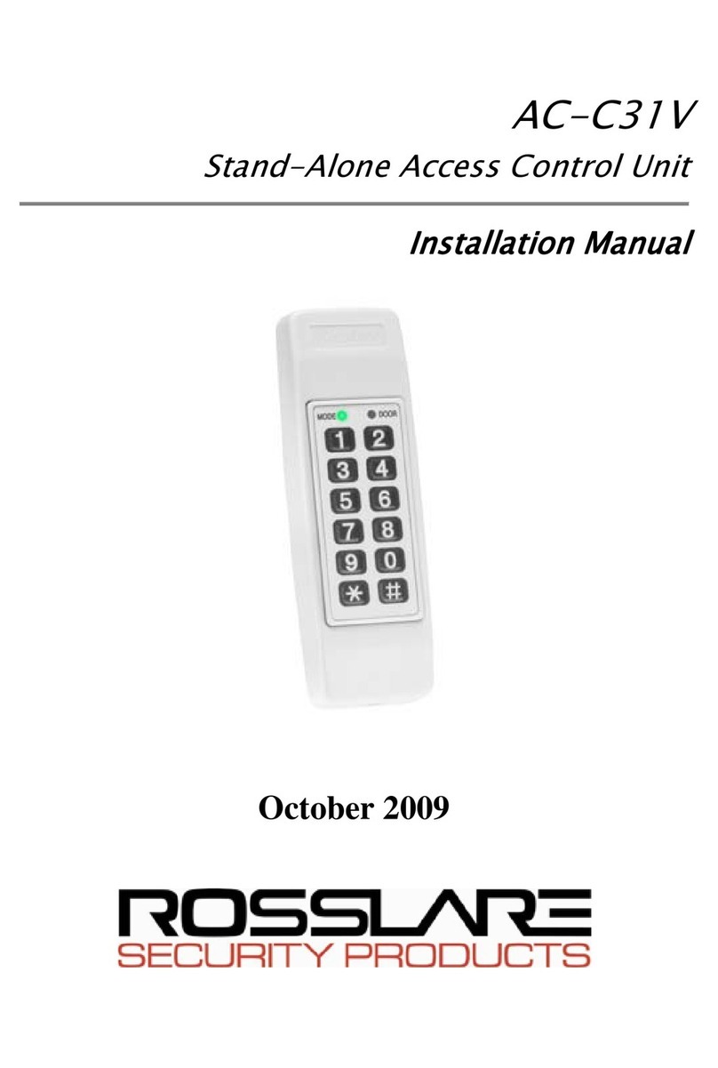 Rosslare AC-C31V installation manual