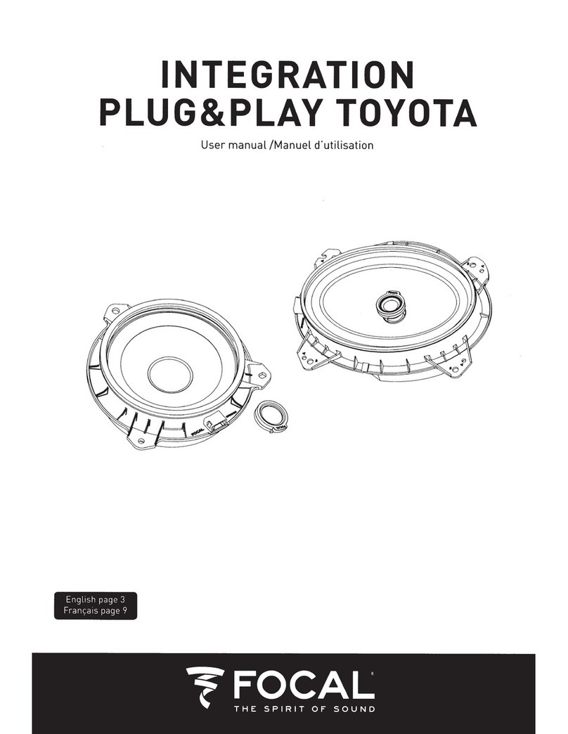 Focal INTEGRATION PLUG&PLAY IS 165TOY User manual