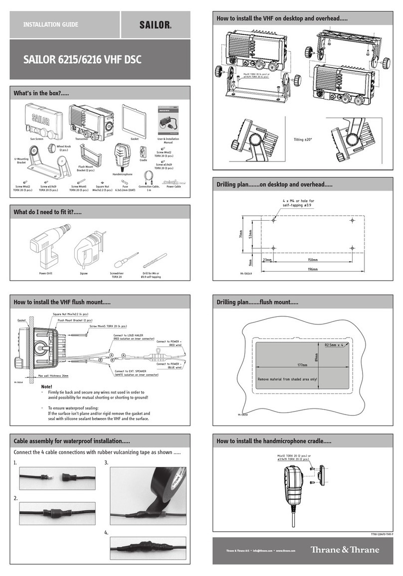Thrane&Thrane SAILOR 6215 VHF DSC Radio installation guide
