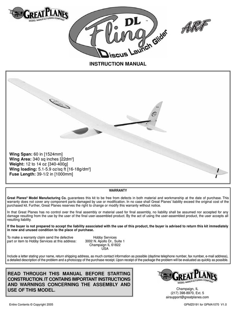 GREAT PLANES Fling DL ARF instruction manual
