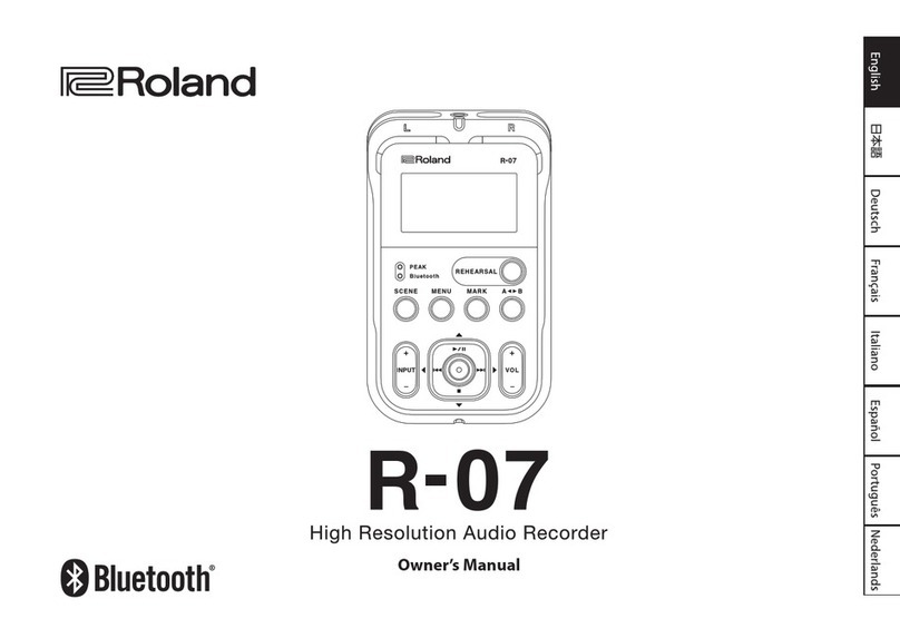 Roland R-07 User manual Roland R-07 User manual