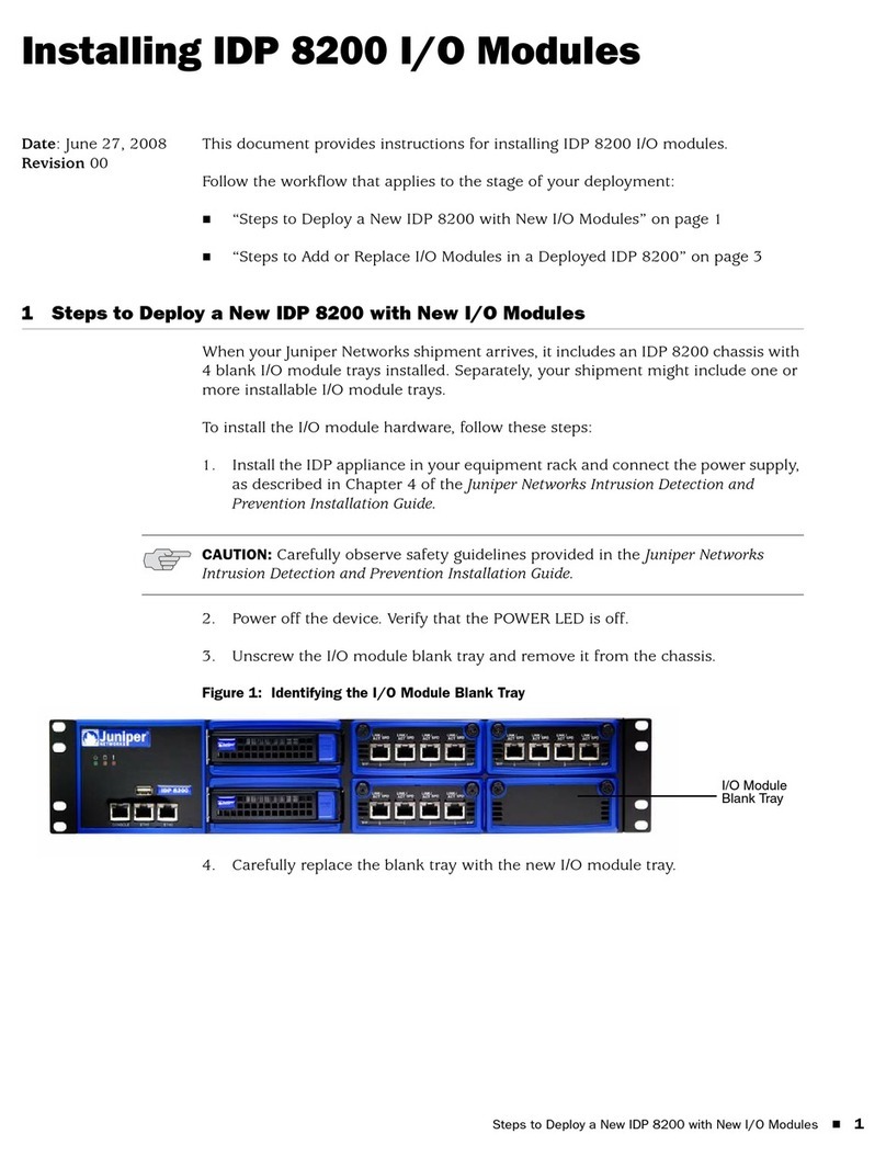 Juniper IDP 8200 Instruction Manual