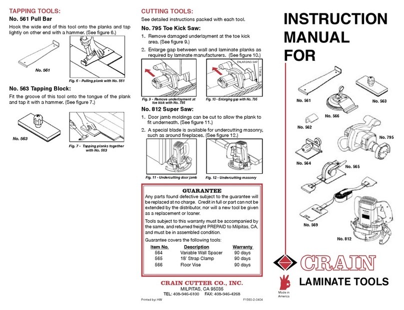 CRAIN 561 instruction manual