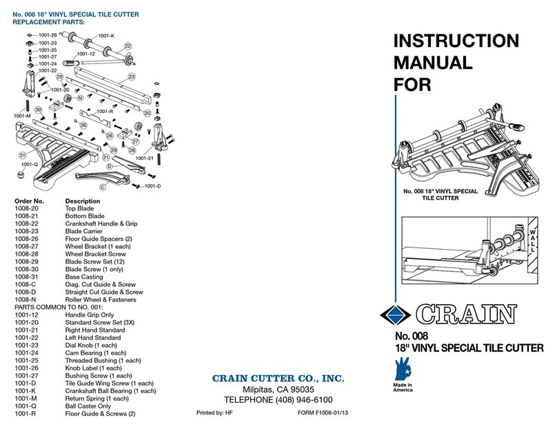 CRAIN 008 instruction manual