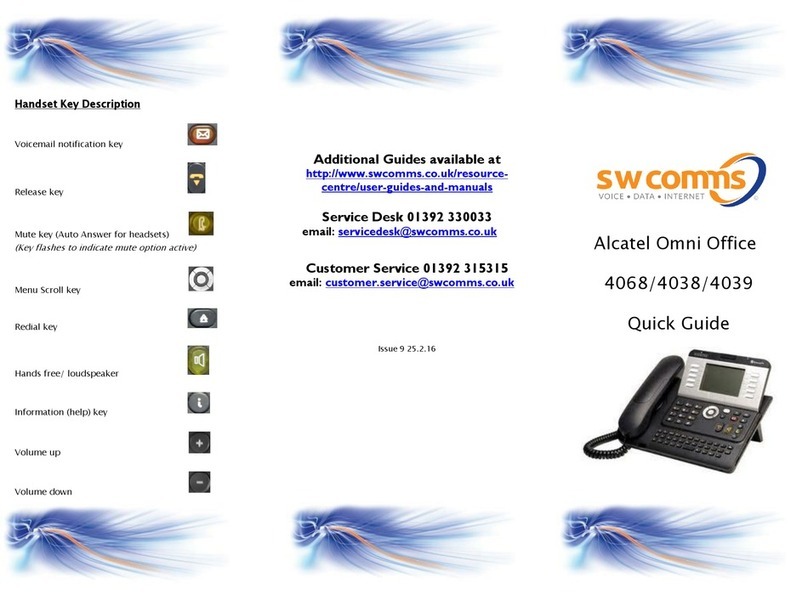 Alcatel Alcatel 8 Series IPTouch 4068 User manual