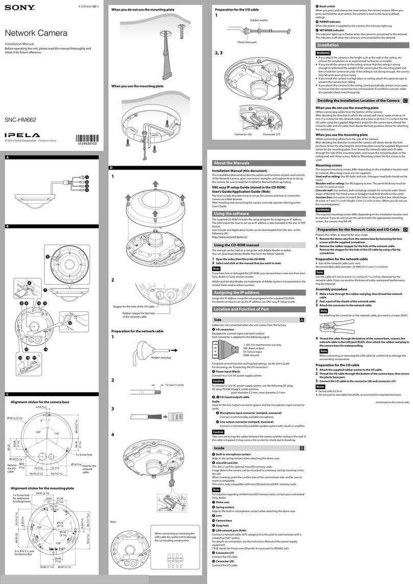 Sony IPELA SNC-HM662 User manual