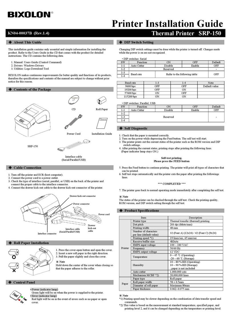 BIXOLON SRP-150 User manual