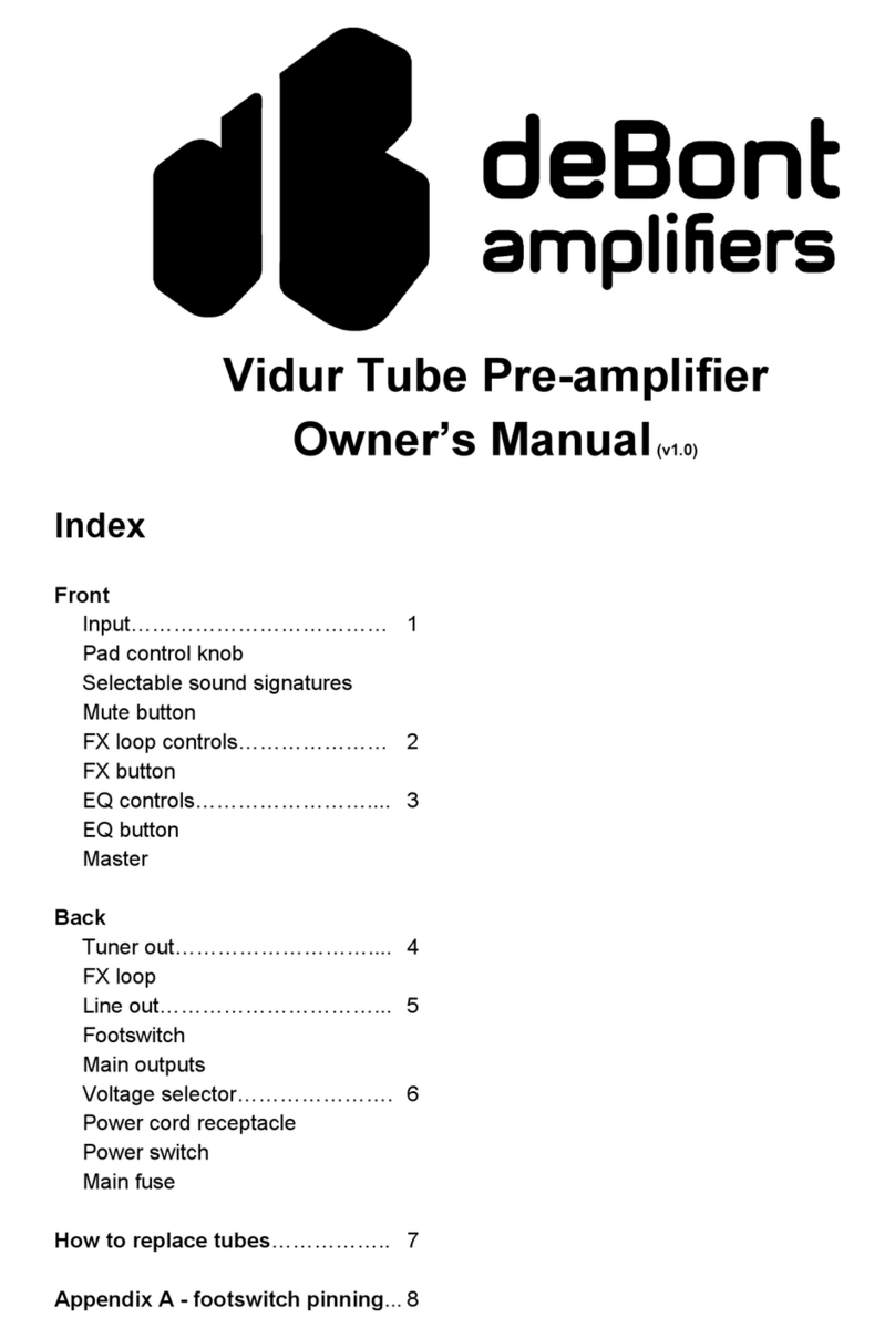 deBont Vidur owner's manual