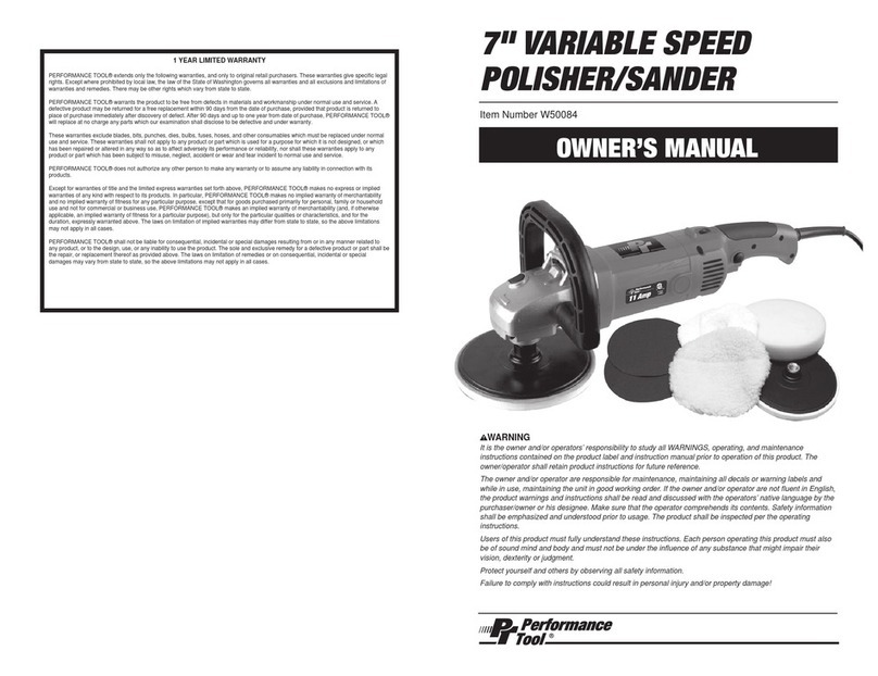 Performance Tool W50084 User manual