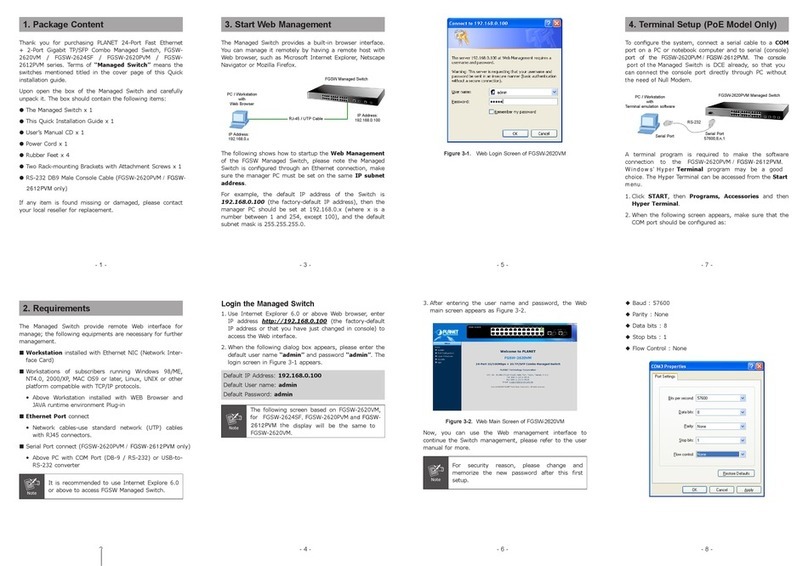 Planet FGSW-2620VM Series User manual Planet FGSW-2620VM Series User manual