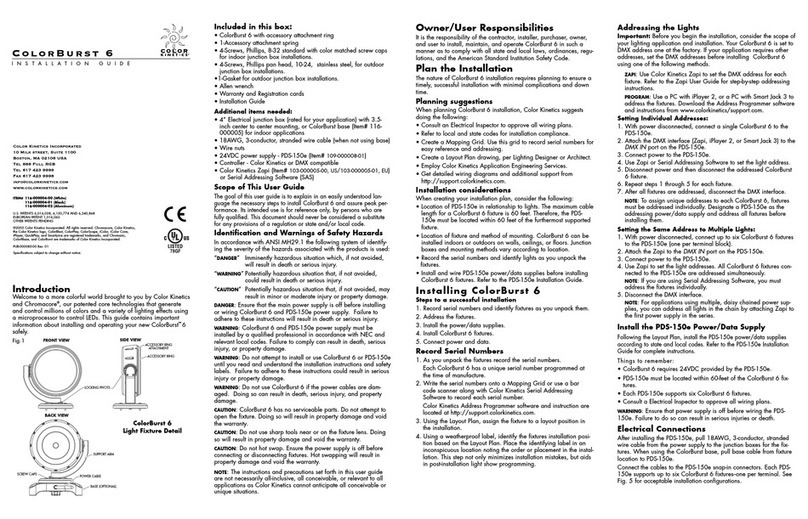 COLORKINETICS ColorBurst 6 User manual