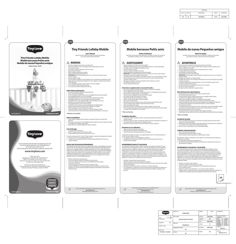 Tiny Love TO009 User manual