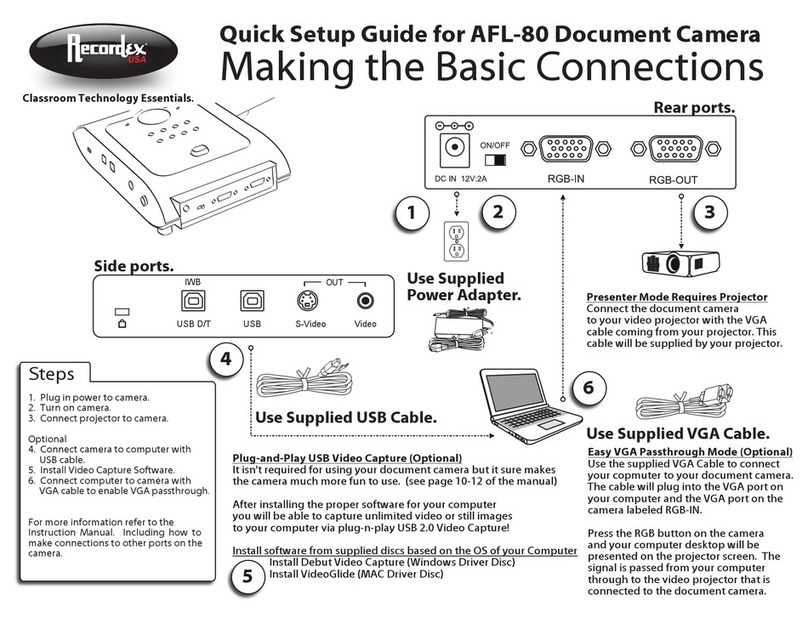 Recordex iMMCam AFL-80 User manual