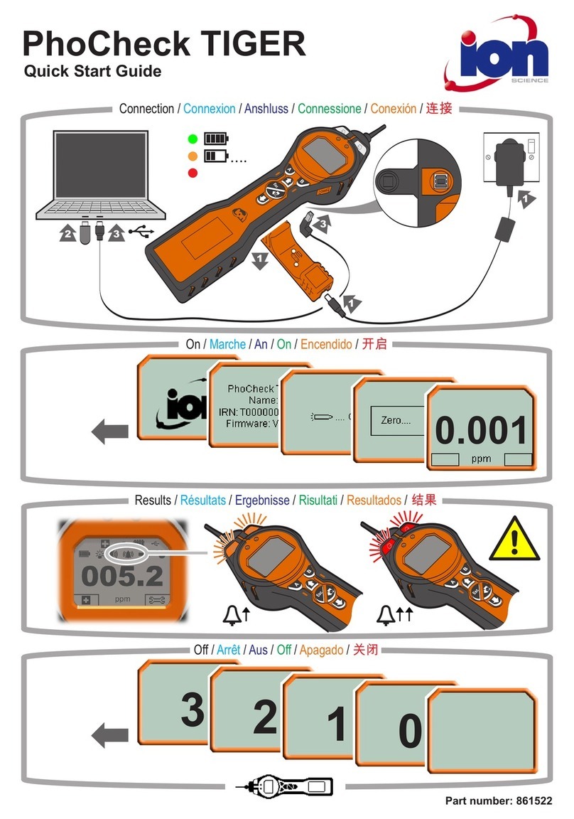 ion science PhoCheck TIGER quick start guide