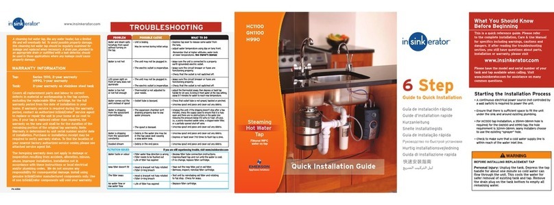 Emerson in sink erator HC1100 User manual