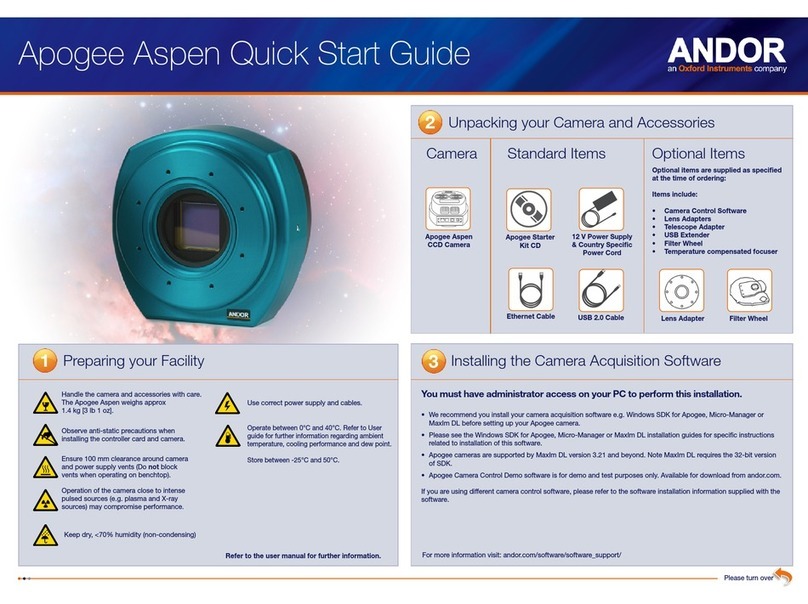 Andor Technology Apogee Aspen quick start guide
