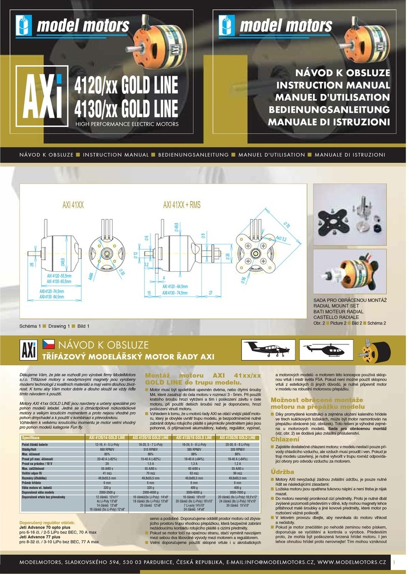 MODEL MOTORS AXI 4120/14 GOLD LINE instruction manual