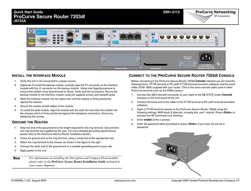 ProCurve J8753A User manual