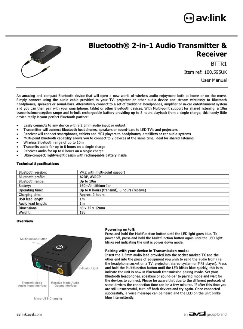 AVLink BTTR1 user manual