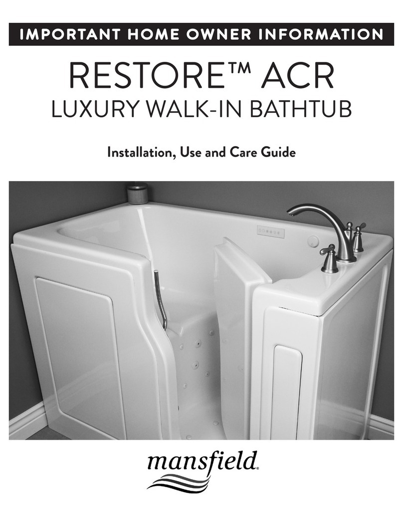 Mansfield Plumbing Restore ACR 8490 Installation, use and care guide Mansfield Plumbing Restore ACR 8490 Installation, use and care guide
