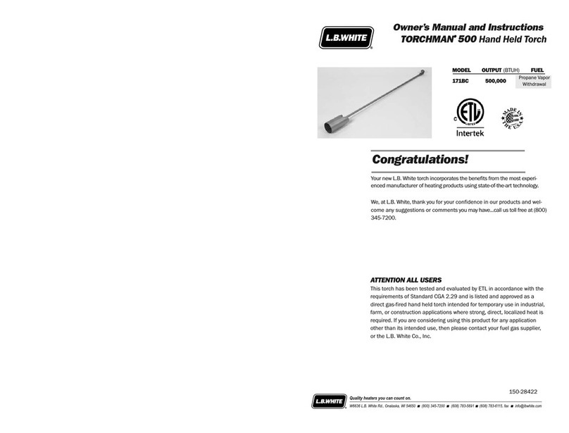 L.B. White TORCHMAN 500 171BC User manual