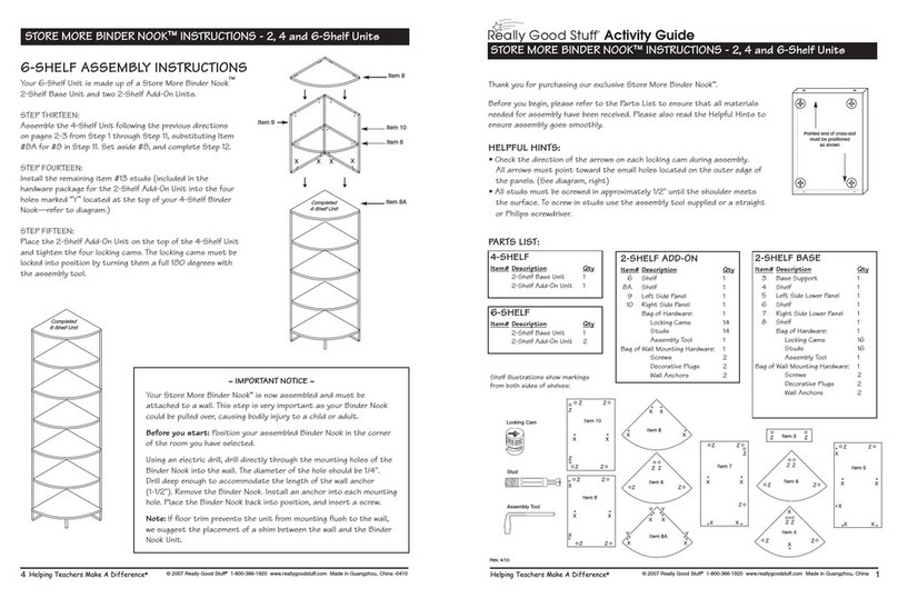 Really Good Stuff STORE MORE BINDER NOOK instructions