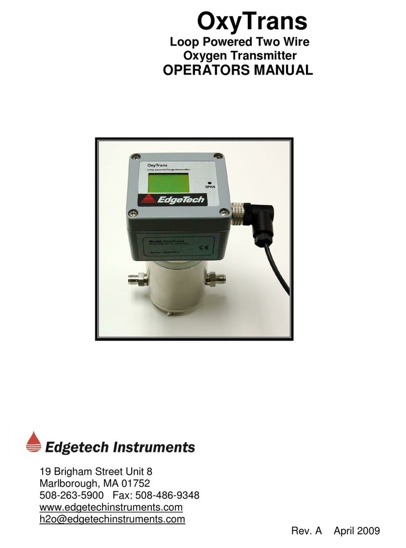 Edgetech OxyTrans Operator's manual