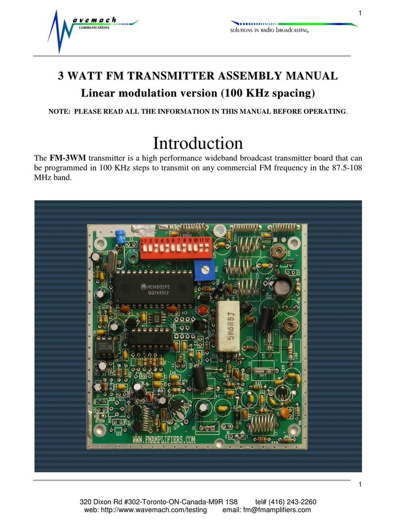 Wavemach FM-3WM Assembly manual